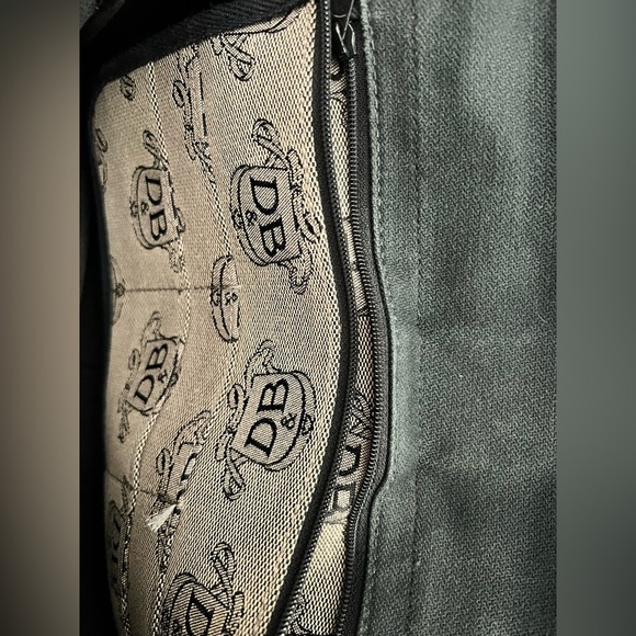 Vintage Y2K Dooney & Bourke Black and Gray Monogram Shoulder Bag - Picture 8 of 9